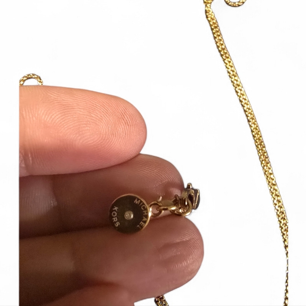 Michael Kors Iconic Links Statement Necklace Euc - image 3